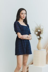 Joyice Eyelet Romper in Navy (XS)