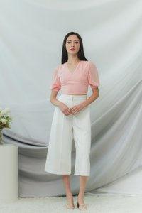 Lory Swiss Dot Crop Top in Pink