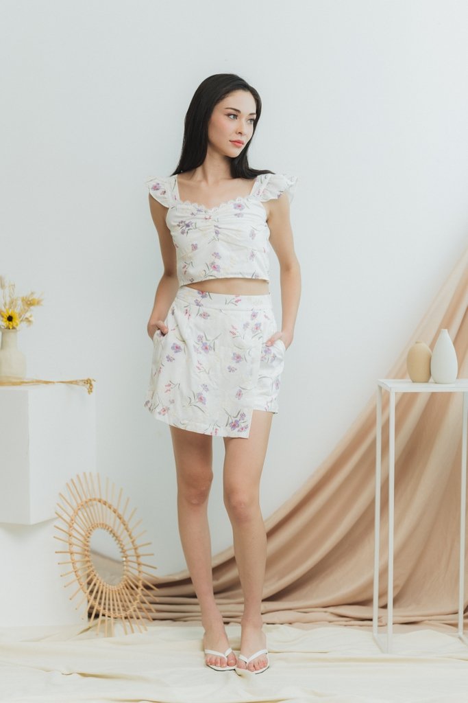 Danice Floral Skorts in Purple (XS)