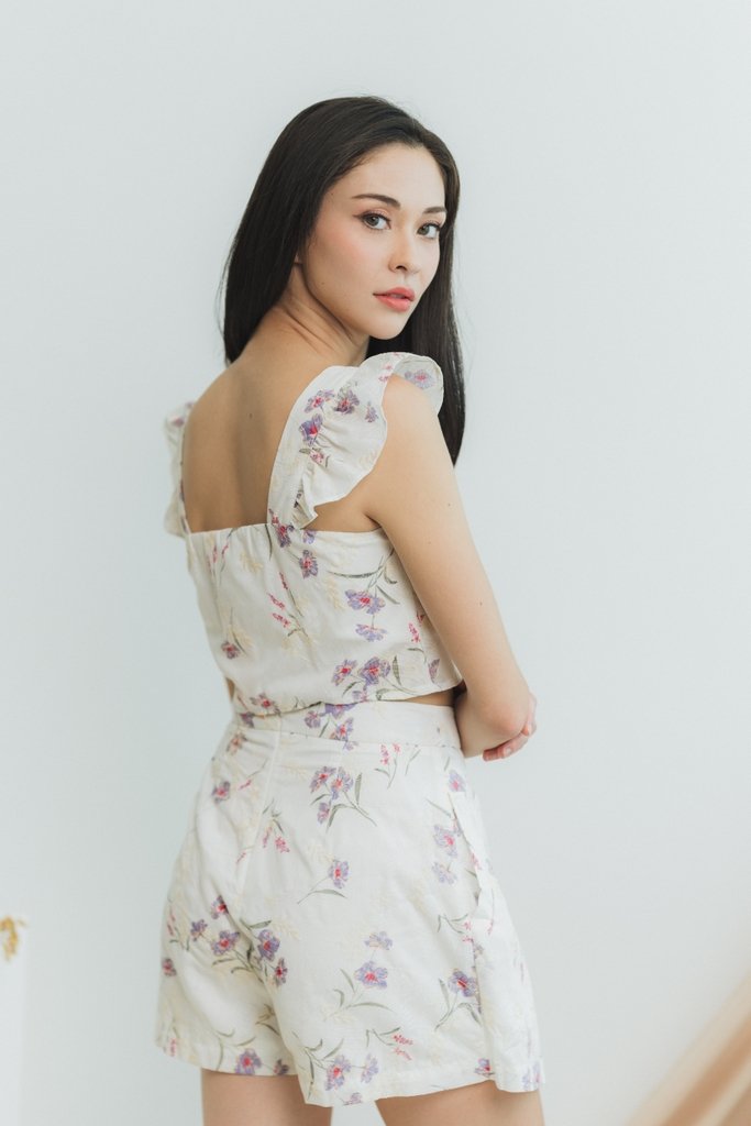 Danice Floral Skorts in Purple (XS)