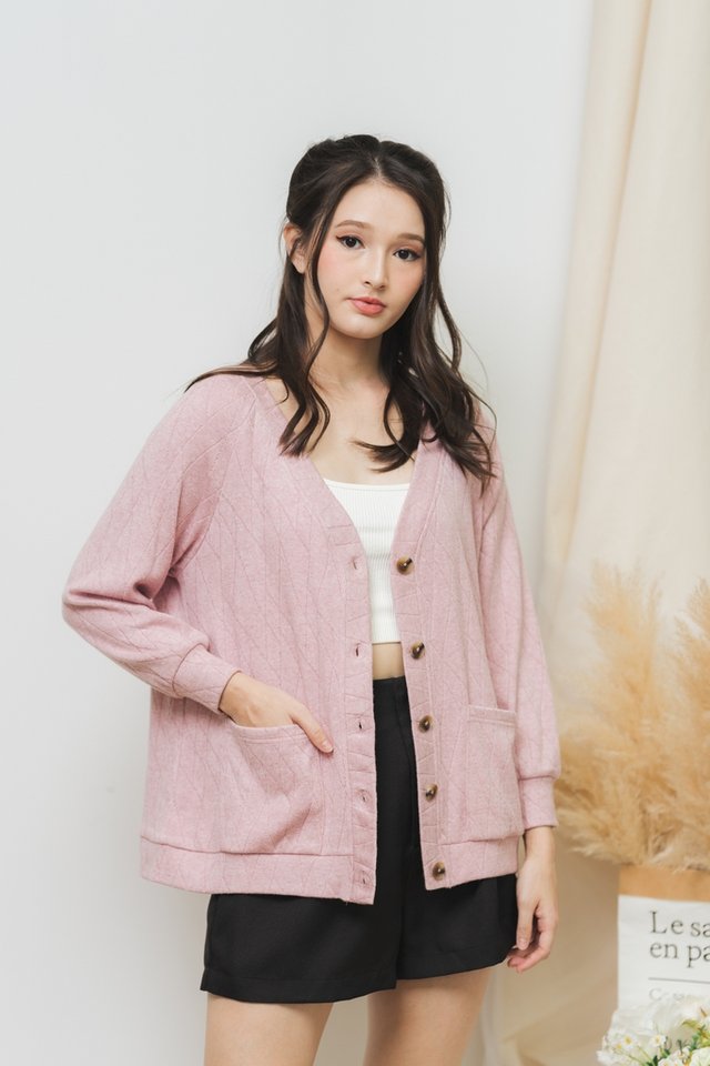Fransica Knit Cardigan in Pink