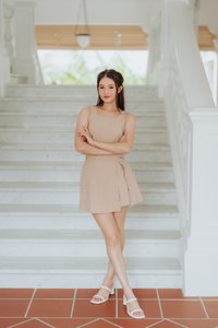 Lune Linen Top in Sand