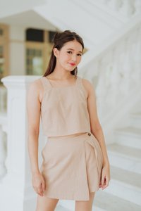 Lune Linen Top in Sand