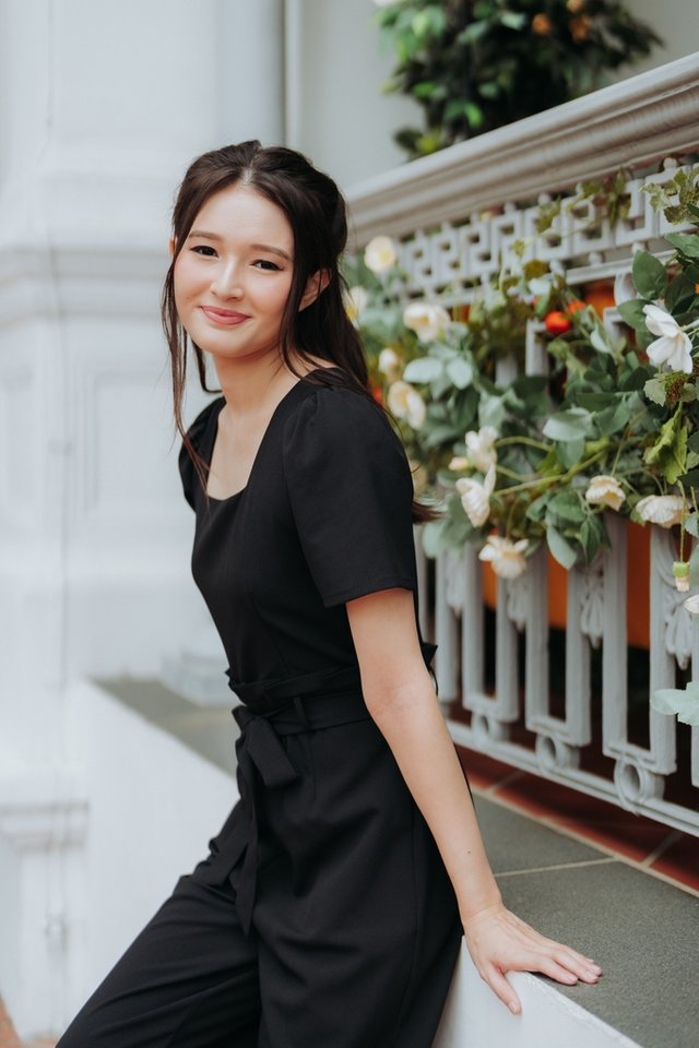 Zélie Paperbag Jumpsuit in Black