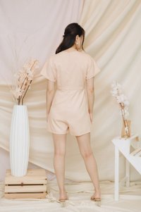 Shirley Kimono Romper in Light Peach (XS)