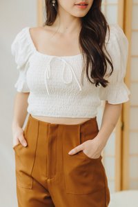 Della High Waisted Pants in Brown (XS)