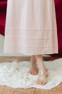 Blakely Broderie Maxi Dress in Light Pink (XS)
