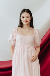 Blakely Broderie Maxi Dress in Light Pink (XS)