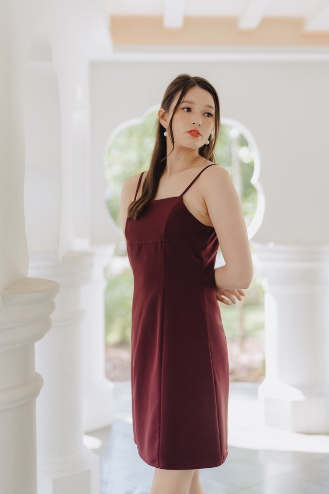 Taylor Camisole Dress in Deep Wine