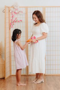 Bessie Kids Eyelet Dress in Pink