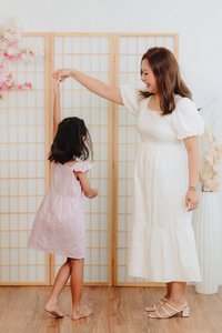Bessie Kids Eyelet Dress in Pink