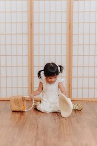 Bessie Kids Eyelet Dress in White