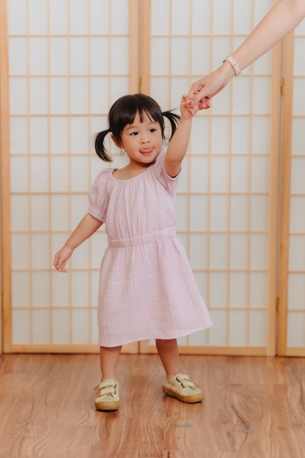Kenzie Kids Cotton Dress in Pink