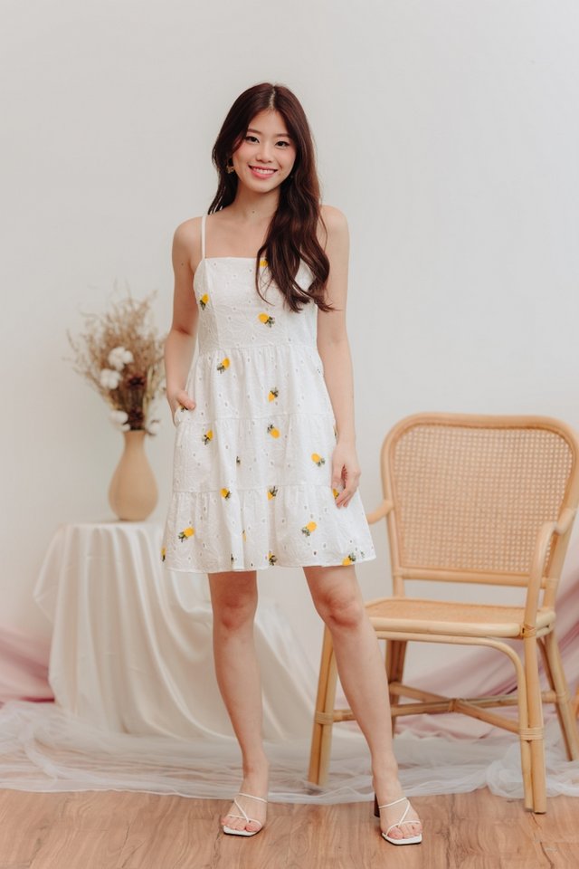 Ong Lai Tiered Camisole Dress in White