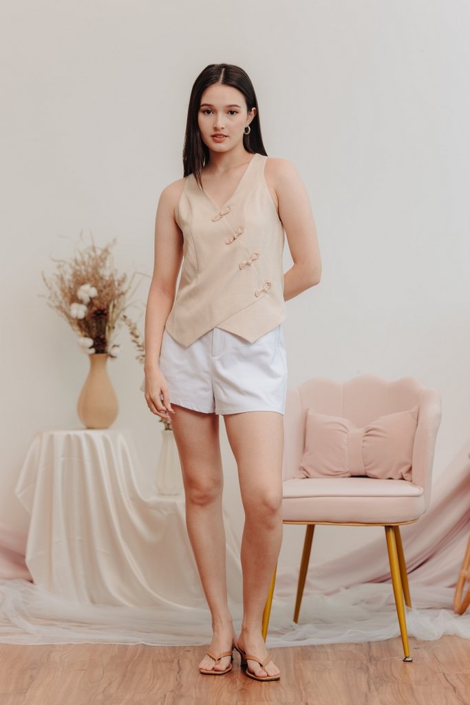 Kadel Cheongsam Top in Nude (L)