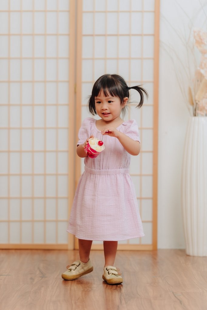 Kenzie Kids Cotton Dress in Pink